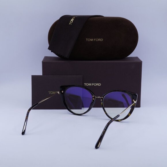 Tom Ford FT5815-B 052 Eyeglasses Havana/Gold 54mm Cat Eye Frame - Picture 12 of 12